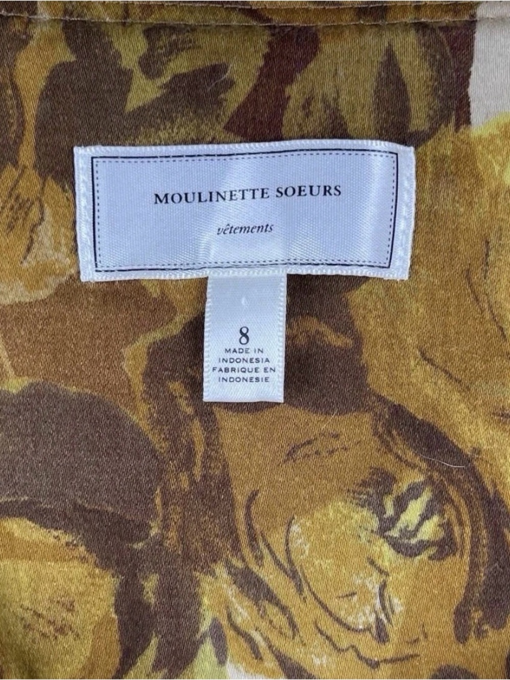 Anthropologie Moulinette Soeurs Brassica Safari Floral Dress Cotton Sz 8 View 4